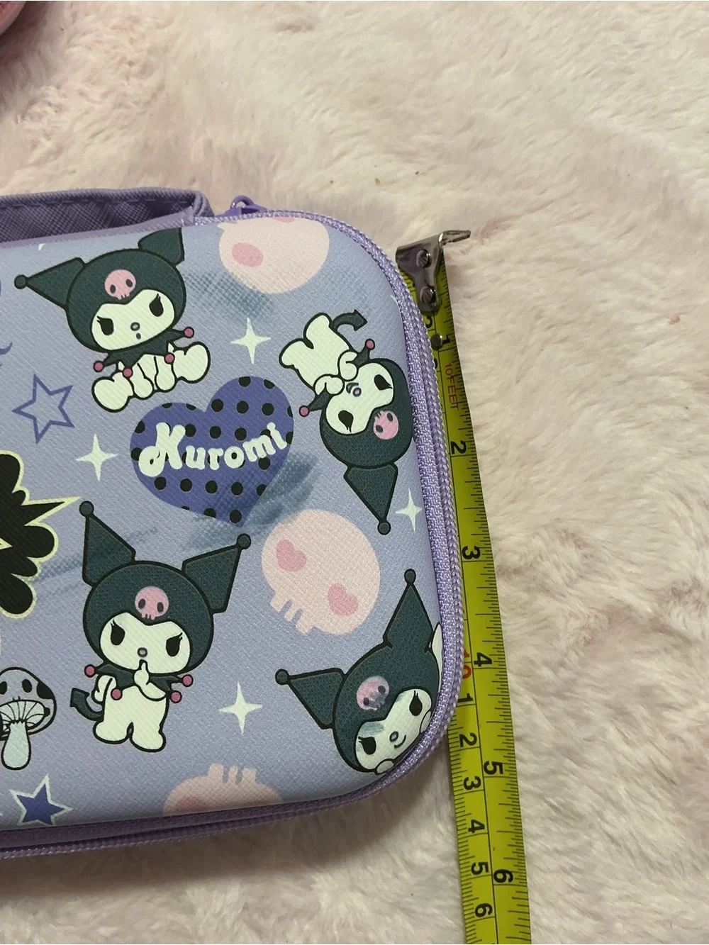 Sanrio Kuromi Lavender and Black Zip Pencil Case D28